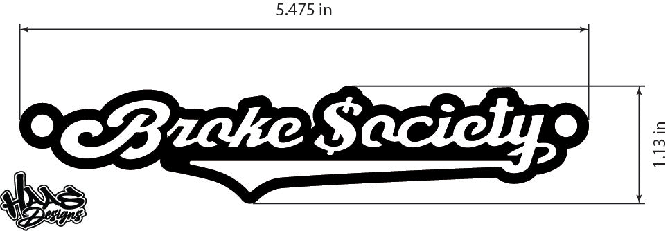 Broke Society Interchangeable Metal Emblem