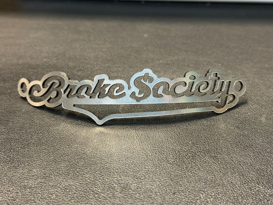 Broke Society Interchangeable Metal Emblem